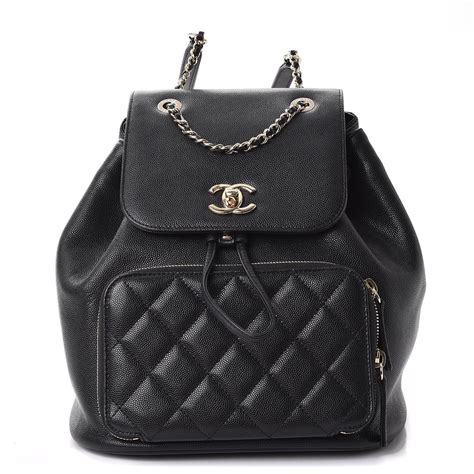 chanel black caviar leather backpack|Chanel Caviar Quilted Backpack .